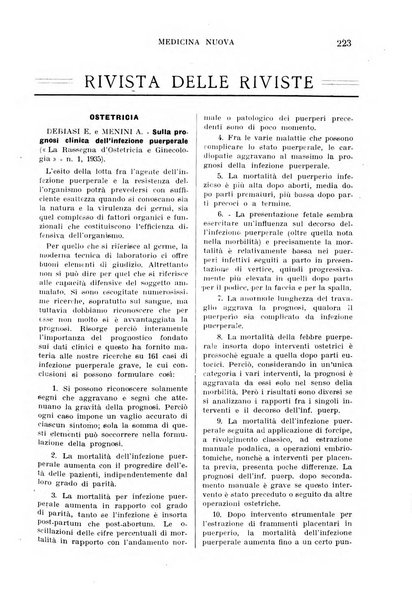 Medicina nuova periodico settimanale di scienze mediche, giurisprudenza sanitaria, medicina sociale e interessi delle classi sanitarie