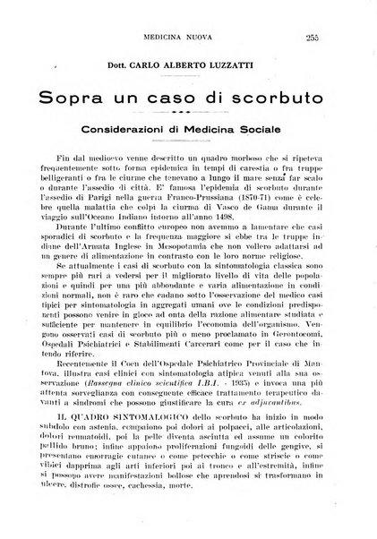 Medicina nuova periodico settimanale di scienze mediche, giurisprudenza sanitaria, medicina sociale e interessi delle classi sanitarie