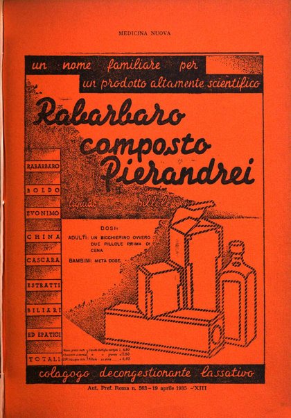 Medicina nuova periodico settimanale di scienze mediche, giurisprudenza sanitaria, medicina sociale e interessi delle classi sanitarie