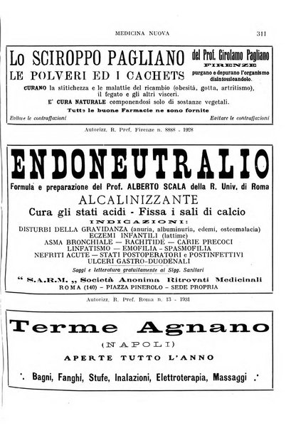 Medicina nuova periodico settimanale di scienze mediche, giurisprudenza sanitaria, medicina sociale e interessi delle classi sanitarie