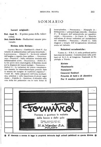 Medicina nuova periodico settimanale di scienze mediche, giurisprudenza sanitaria, medicina sociale e interessi delle classi sanitarie