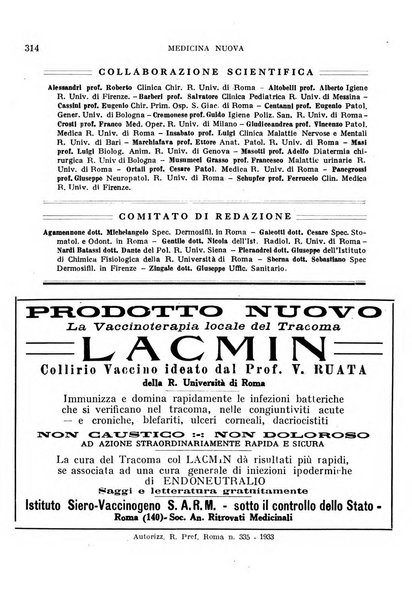 Medicina nuova periodico settimanale di scienze mediche, giurisprudenza sanitaria, medicina sociale e interessi delle classi sanitarie