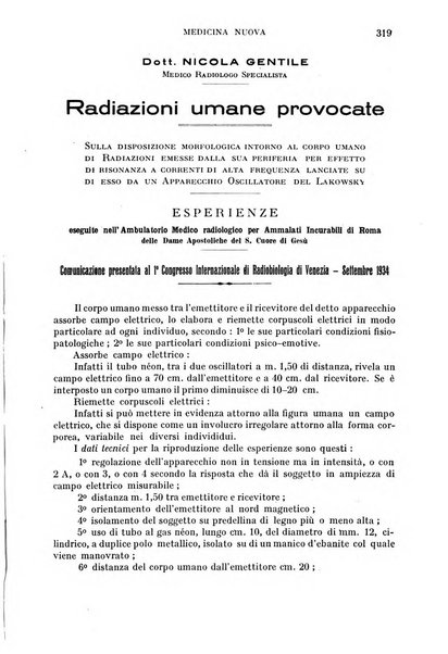 Medicina nuova periodico settimanale di scienze mediche, giurisprudenza sanitaria, medicina sociale e interessi delle classi sanitarie