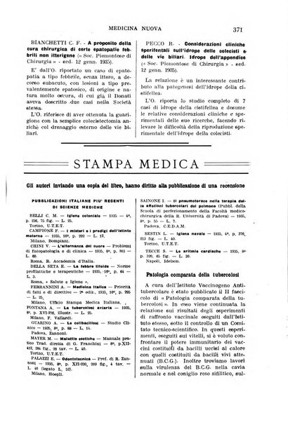 Medicina nuova periodico settimanale di scienze mediche, giurisprudenza sanitaria, medicina sociale e interessi delle classi sanitarie