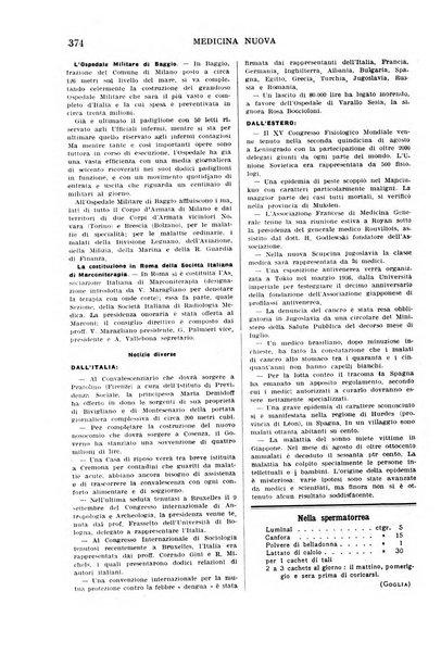 Medicina nuova periodico settimanale di scienze mediche, giurisprudenza sanitaria, medicina sociale e interessi delle classi sanitarie