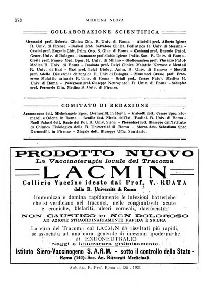 Medicina nuova periodico settimanale di scienze mediche, giurisprudenza sanitaria, medicina sociale e interessi delle classi sanitarie