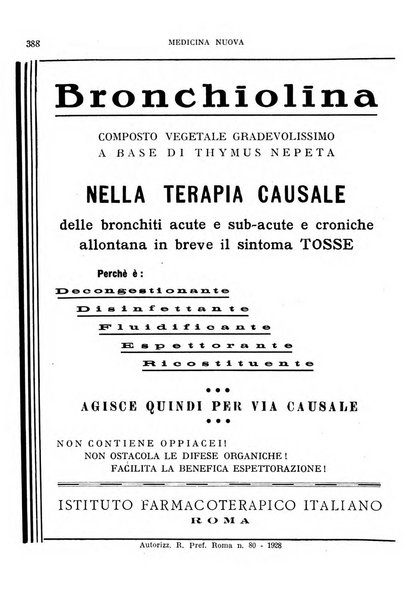 Medicina nuova periodico settimanale di scienze mediche, giurisprudenza sanitaria, medicina sociale e interessi delle classi sanitarie