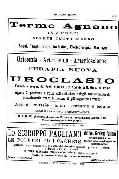 Medicina nuova periodico settimanale di scienze mediche, giurisprudenza sanitaria, medicina sociale e interessi delle classi sanitarie