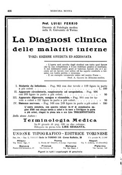 Medicina nuova periodico settimanale di scienze mediche, giurisprudenza sanitaria, medicina sociale e interessi delle classi sanitarie