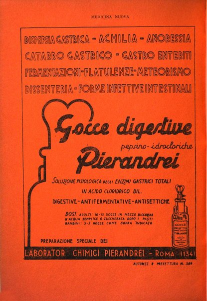 Medicina nuova periodico settimanale di scienze mediche, giurisprudenza sanitaria, medicina sociale e interessi delle classi sanitarie