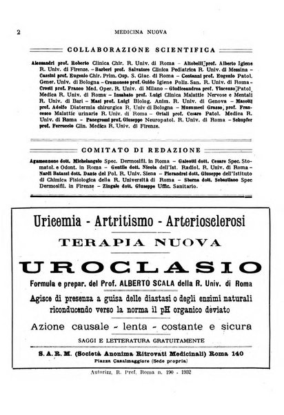 Medicina nuova periodico settimanale di scienze mediche, giurisprudenza sanitaria, medicina sociale e interessi delle classi sanitarie