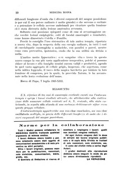 Medicina nuova periodico settimanale di scienze mediche, giurisprudenza sanitaria, medicina sociale e interessi delle classi sanitarie