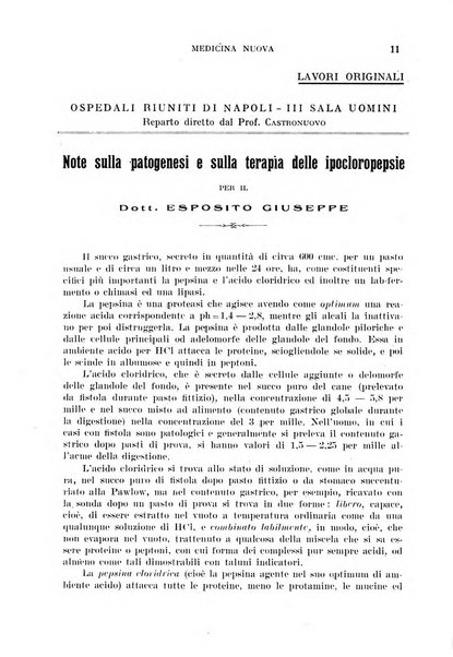 Medicina nuova periodico settimanale di scienze mediche, giurisprudenza sanitaria, medicina sociale e interessi delle classi sanitarie