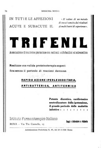 Medicina nuova periodico settimanale di scienze mediche, giurisprudenza sanitaria, medicina sociale e interessi delle classi sanitarie