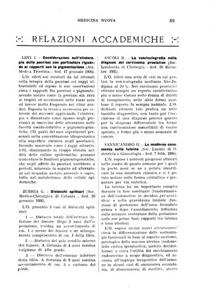 Medicina nuova periodico settimanale di scienze mediche, giurisprudenza sanitaria, medicina sociale e interessi delle classi sanitarie