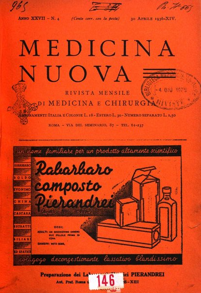 Medicina nuova periodico settimanale di scienze mediche, giurisprudenza sanitaria, medicina sociale e interessi delle classi sanitarie