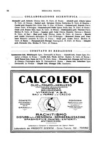 Medicina nuova periodico settimanale di scienze mediche, giurisprudenza sanitaria, medicina sociale e interessi delle classi sanitarie