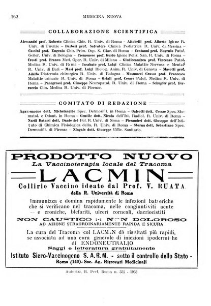 Medicina nuova periodico settimanale di scienze mediche, giurisprudenza sanitaria, medicina sociale e interessi delle classi sanitarie