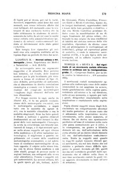 Medicina nuova periodico settimanale di scienze mediche, giurisprudenza sanitaria, medicina sociale e interessi delle classi sanitarie