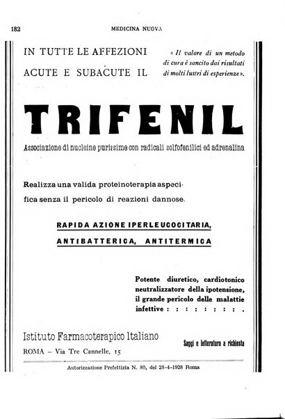 Medicina nuova periodico settimanale di scienze mediche, giurisprudenza sanitaria, medicina sociale e interessi delle classi sanitarie