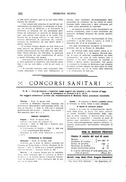 Medicina nuova periodico settimanale di scienze mediche, giurisprudenza sanitaria, medicina sociale e interessi delle classi sanitarie