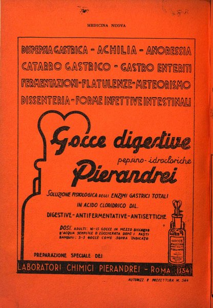 Medicina nuova periodico settimanale di scienze mediche, giurisprudenza sanitaria, medicina sociale e interessi delle classi sanitarie