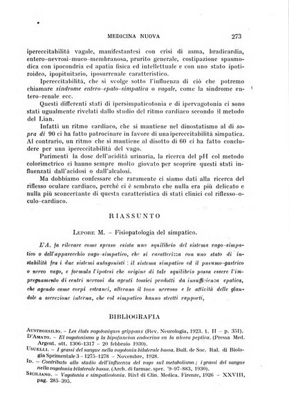 Medicina nuova periodico settimanale di scienze mediche, giurisprudenza sanitaria, medicina sociale e interessi delle classi sanitarie