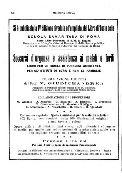 Medicina nuova periodico settimanale di scienze mediche, giurisprudenza sanitaria, medicina sociale e interessi delle classi sanitarie