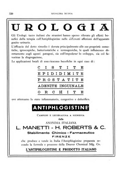 Medicina nuova periodico settimanale di scienze mediche, giurisprudenza sanitaria, medicina sociale e interessi delle classi sanitarie