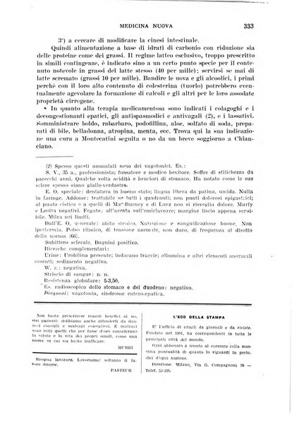 Medicina nuova periodico settimanale di scienze mediche, giurisprudenza sanitaria, medicina sociale e interessi delle classi sanitarie