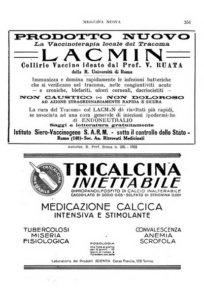 Medicina nuova periodico settimanale di scienze mediche, giurisprudenza sanitaria, medicina sociale e interessi delle classi sanitarie