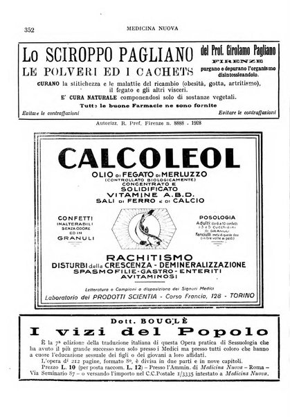 Medicina nuova periodico settimanale di scienze mediche, giurisprudenza sanitaria, medicina sociale e interessi delle classi sanitarie