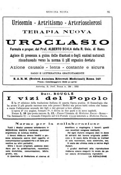 Medicina nuova periodico settimanale di scienze mediche, giurisprudenza sanitaria, medicina sociale e interessi delle classi sanitarie