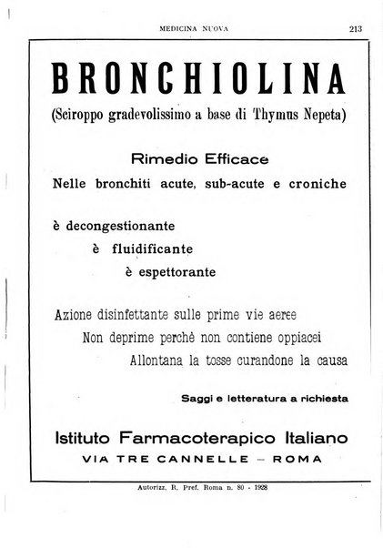 Medicina nuova periodico settimanale di scienze mediche, giurisprudenza sanitaria, medicina sociale e interessi delle classi sanitarie