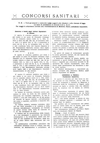 Medicina nuova periodico settimanale di scienze mediche, giurisprudenza sanitaria, medicina sociale e interessi delle classi sanitarie