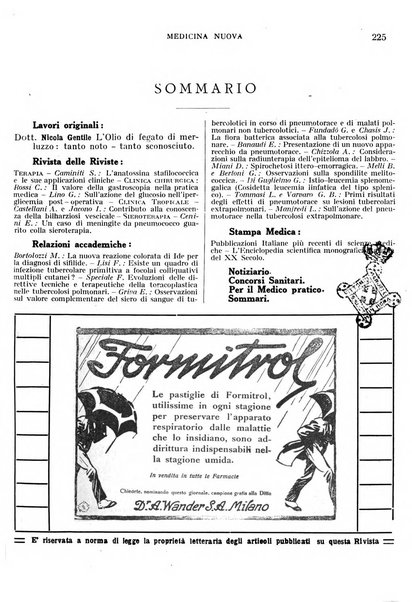 Medicina nuova periodico settimanale di scienze mediche, giurisprudenza sanitaria, medicina sociale e interessi delle classi sanitarie