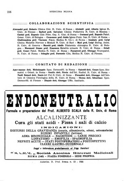 Medicina nuova periodico settimanale di scienze mediche, giurisprudenza sanitaria, medicina sociale e interessi delle classi sanitarie