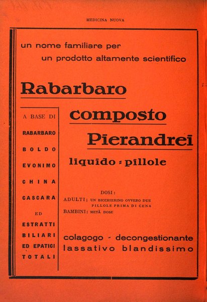 Medicina nuova periodico settimanale di scienze mediche, giurisprudenza sanitaria, medicina sociale e interessi delle classi sanitarie