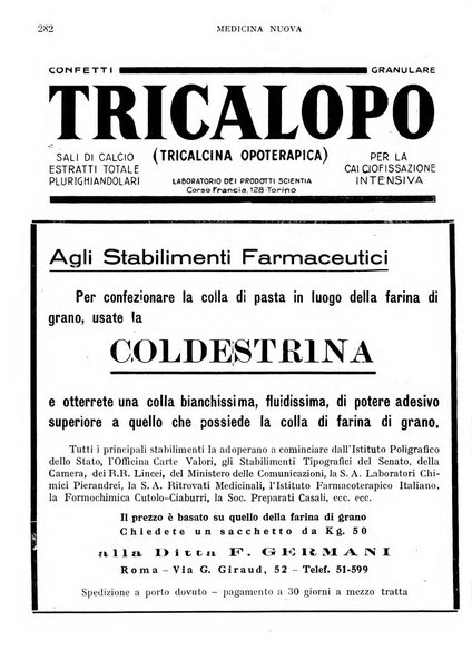 Medicina nuova periodico settimanale di scienze mediche, giurisprudenza sanitaria, medicina sociale e interessi delle classi sanitarie