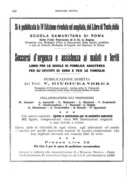 Medicina nuova periodico settimanale di scienze mediche, giurisprudenza sanitaria, medicina sociale e interessi delle classi sanitarie