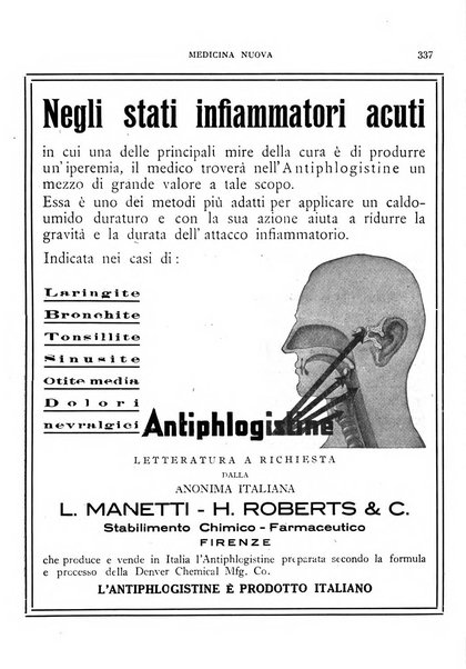 Medicina nuova periodico settimanale di scienze mediche, giurisprudenza sanitaria, medicina sociale e interessi delle classi sanitarie