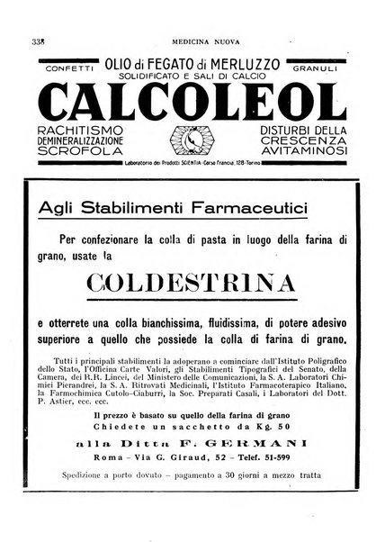 Medicina nuova periodico settimanale di scienze mediche, giurisprudenza sanitaria, medicina sociale e interessi delle classi sanitarie