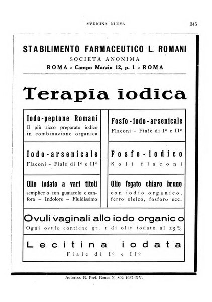 Medicina nuova periodico settimanale di scienze mediche, giurisprudenza sanitaria, medicina sociale e interessi delle classi sanitarie