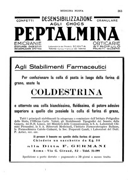 Medicina nuova periodico settimanale di scienze mediche, giurisprudenza sanitaria, medicina sociale e interessi delle classi sanitarie