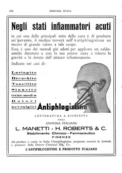 Medicina nuova periodico settimanale di scienze mediche, giurisprudenza sanitaria, medicina sociale e interessi delle classi sanitarie