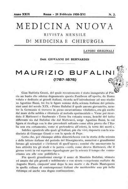 Medicina nuova periodico settimanale di scienze mediche, giurisprudenza sanitaria, medicina sociale e interessi delle classi sanitarie