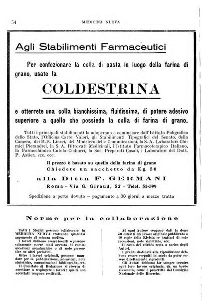 Medicina nuova periodico settimanale di scienze mediche, giurisprudenza sanitaria, medicina sociale e interessi delle classi sanitarie