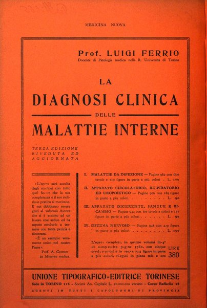 Medicina nuova periodico settimanale di scienze mediche, giurisprudenza sanitaria, medicina sociale e interessi delle classi sanitarie