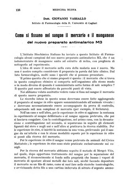 Medicina nuova periodico settimanale di scienze mediche, giurisprudenza sanitaria, medicina sociale e interessi delle classi sanitarie