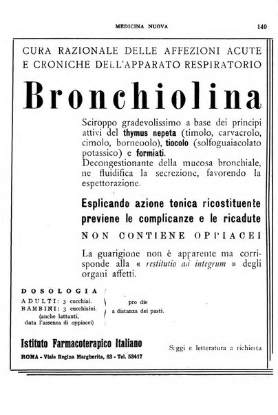 Medicina nuova periodico settimanale di scienze mediche, giurisprudenza sanitaria, medicina sociale e interessi delle classi sanitarie